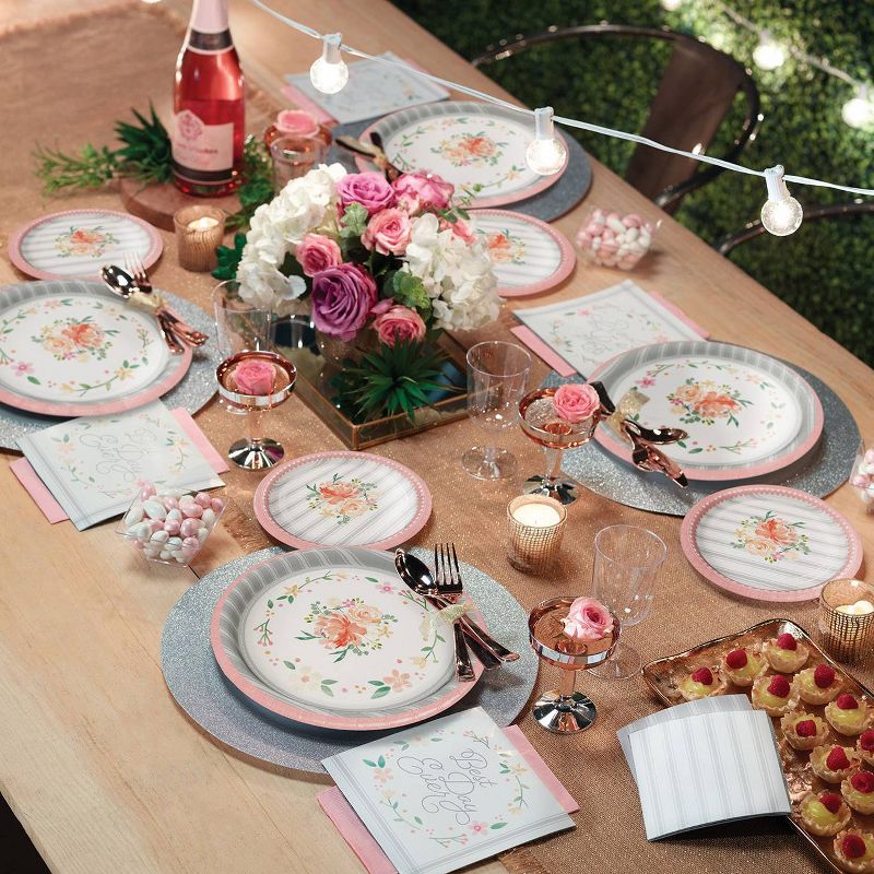 24ct Country Floral Dessert Plates