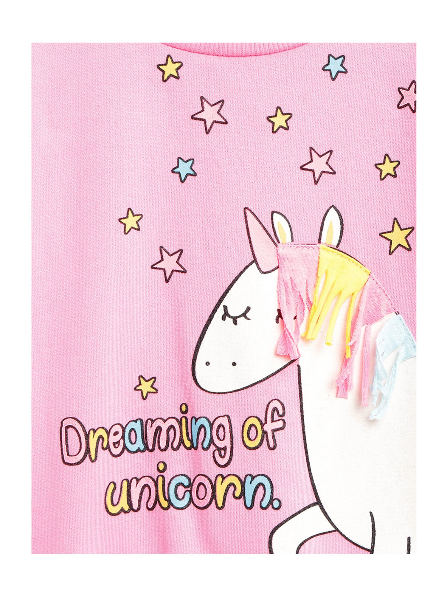 Lazy Shark Kids Pink Printed  Sweatshirt