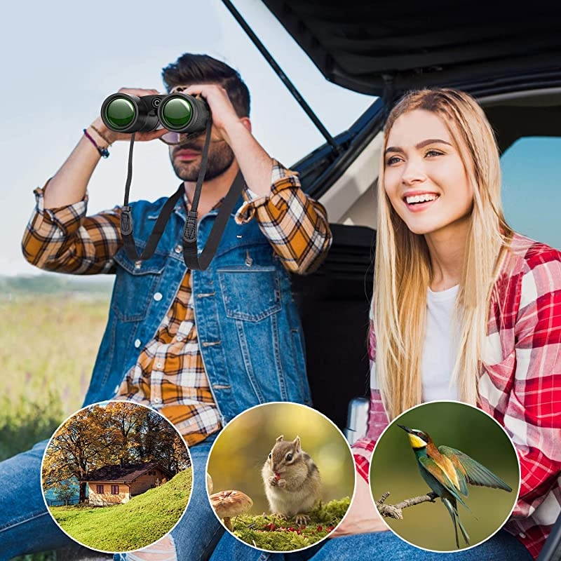 12x42 Binoculars for Adults HD Binocular for Bird Watching Travel Hiking Wildlife Hunting Concerts TheaterWaterproof Low Night Vision LightweightCompactBinocularsforAdults