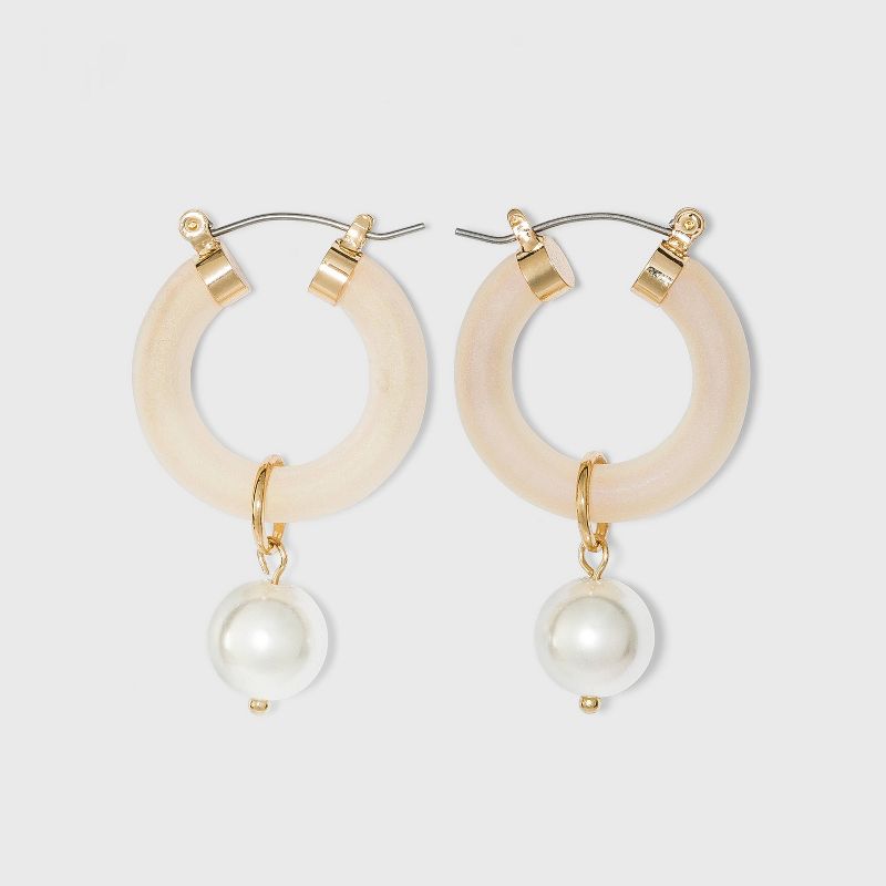 Open Drop Hoop Earrings - Universal Thread™ Gold