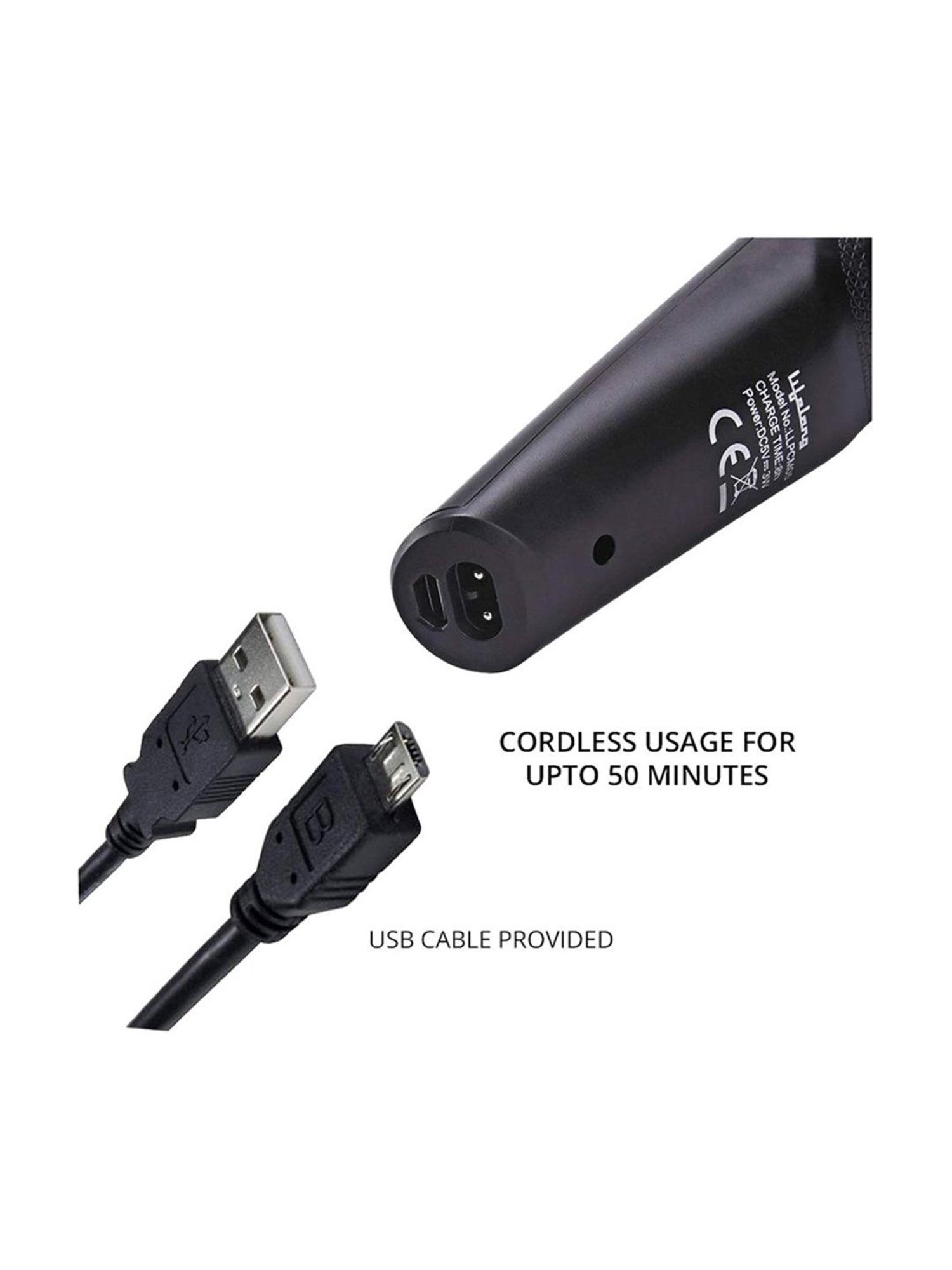 Lifelong LLPCM05 Cordless Rechargeable Beard Trimmer (Black)