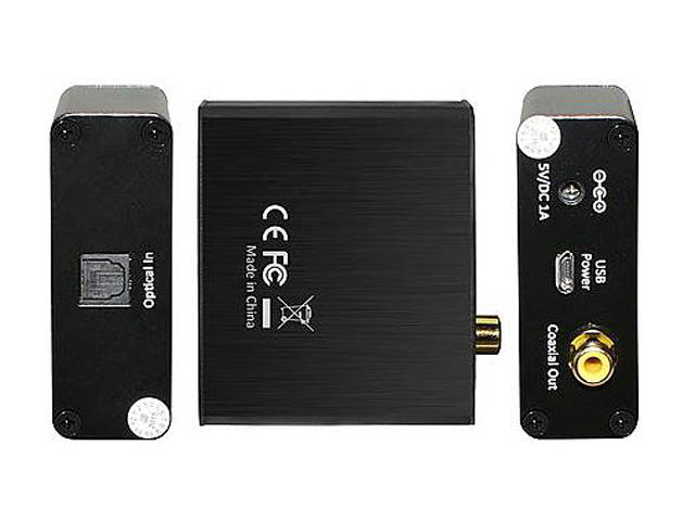 XtremPro 65040 Toslink Optical to Coax Coaxial Digital Audio Converter, Support Dolby Digital & DTS 5.1, Sampling Rates 44.1 kHz, 48kHz, 96 kHz, 192kHz - Black