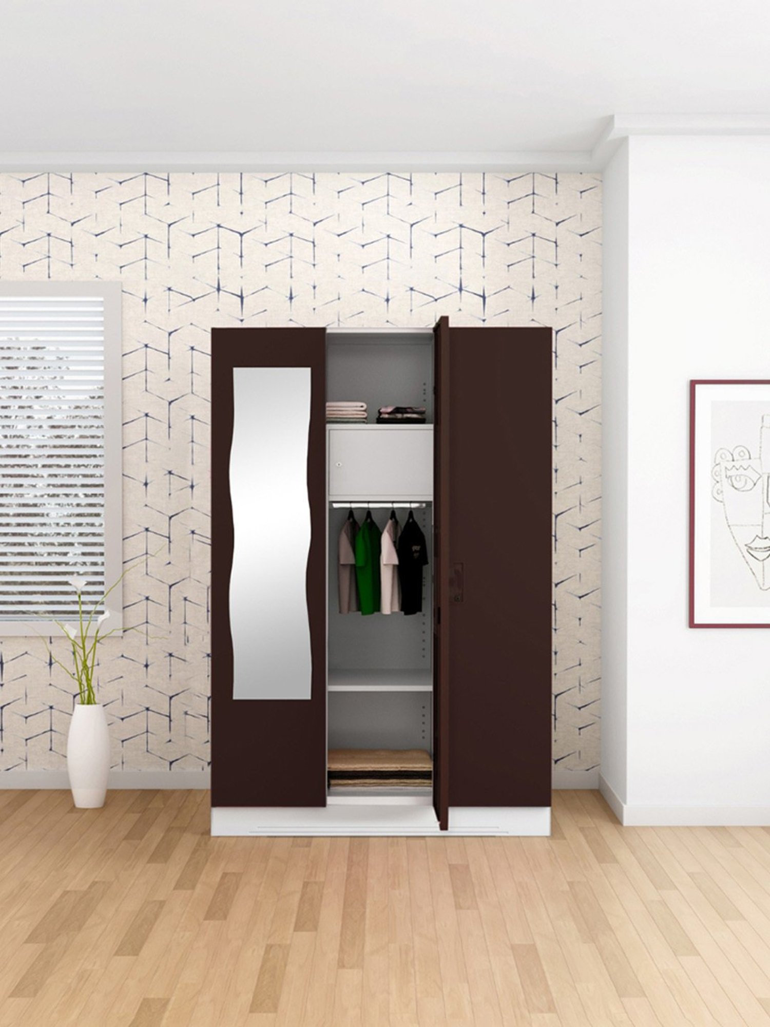 Home Basics 5 Dual Hook Chrome Plated Steel Over the Door Hanging Rack