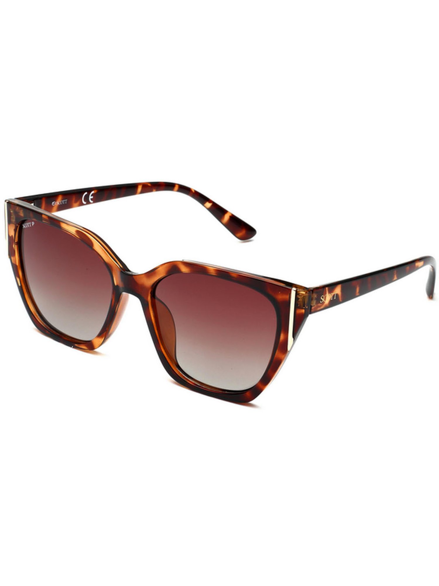SCOTT Brown Square UV Protection Sunglasses for Women