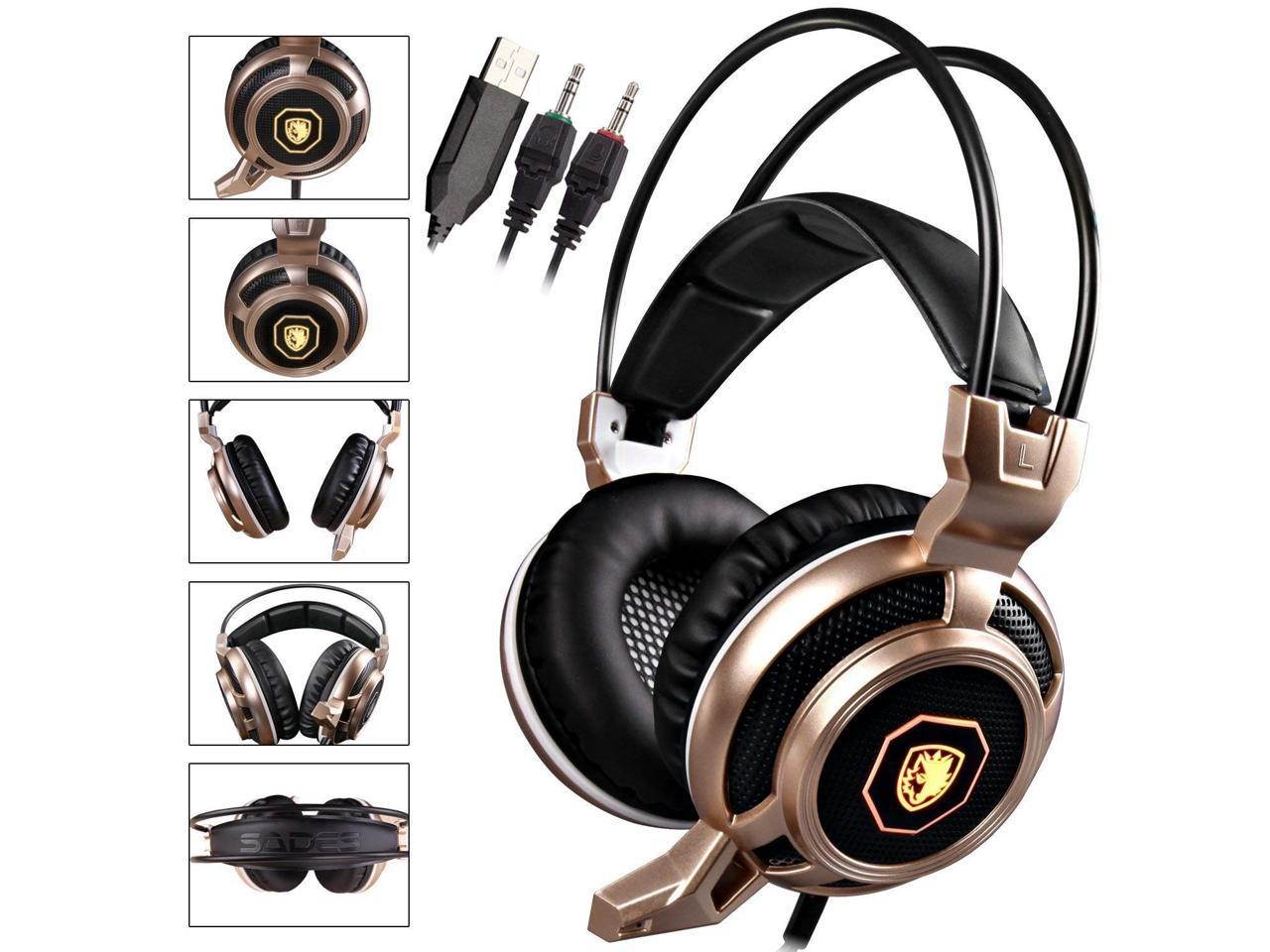PS4 Gaming Headset, Stereo Gaming Headphone with Microphone Vibration for Laptop PC/Xbox one