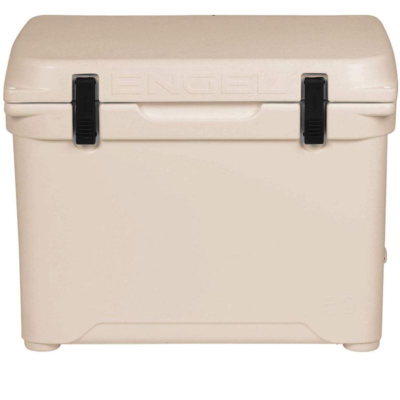 Engel Roto-Molded Bear-Resistant 50-Quart Portable Hard Drink Cooler, Coastal White