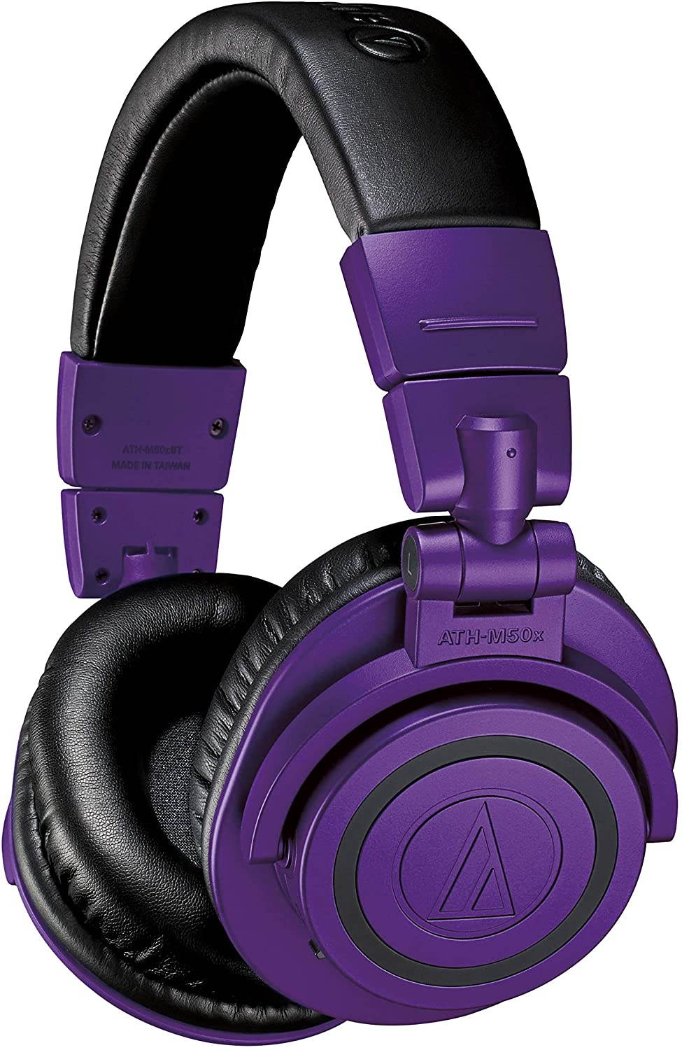 Audio-Technica ATH-M50xBTPB Wireless Bluetooth Over-Ear Headphones with 45mm Neodymium magnet, Built in Microphone, Volume Controls, and 40 hour battery, Purple/Black