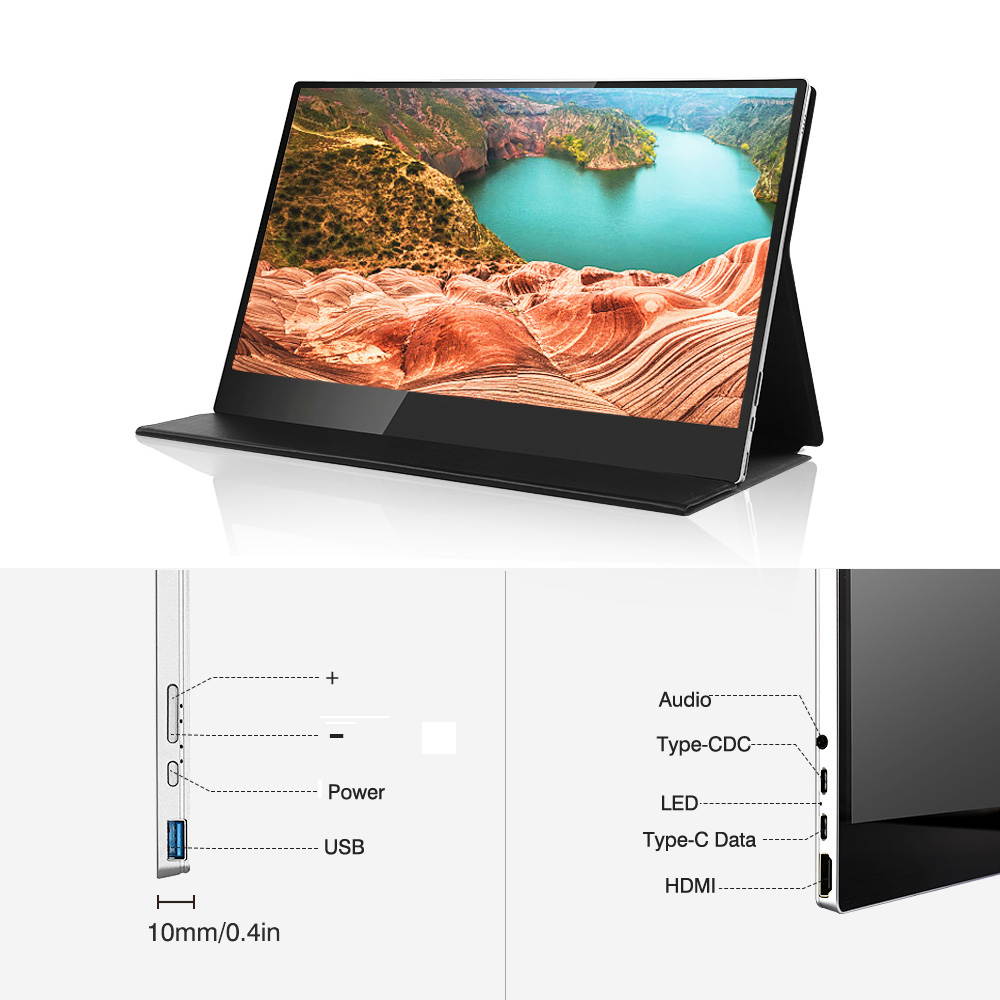 Eyoyo 15.6" 4K HDR Lcd gaming Monitor Type c multipurpose potable monitor for PC sony PS4 xbox switch 3840X2160