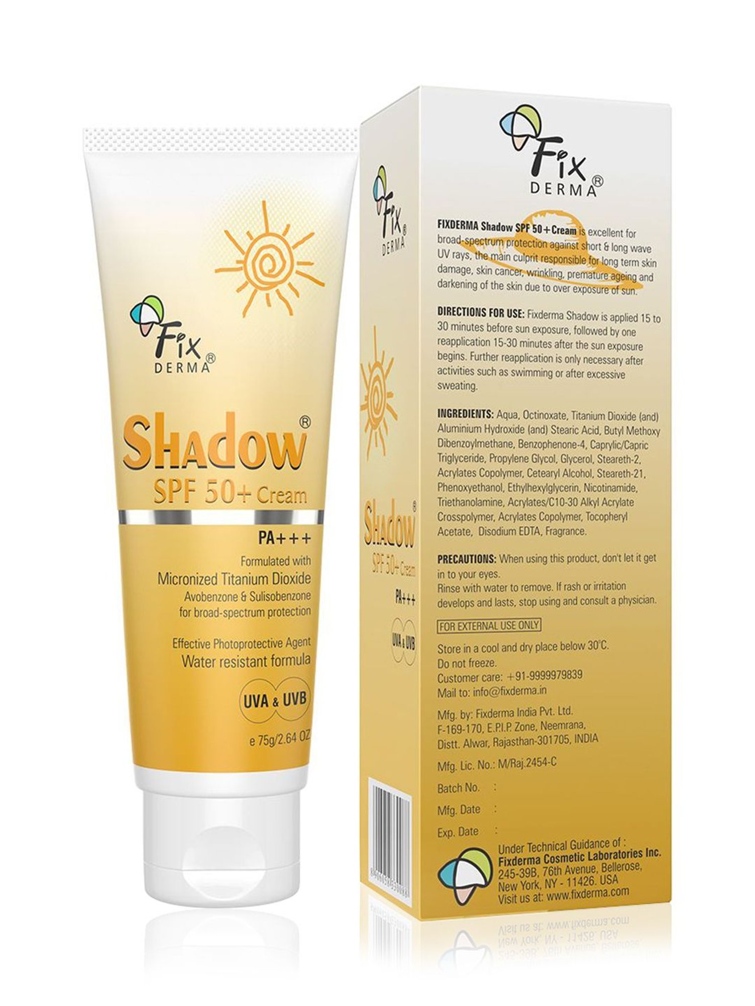 Fixderma Shadow 50+ Cream - 75 gm