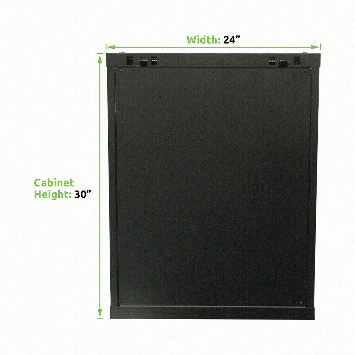 15U Wall Mount Network Server Data Cabinet 24-inch Depth Glass Door Lock  Key