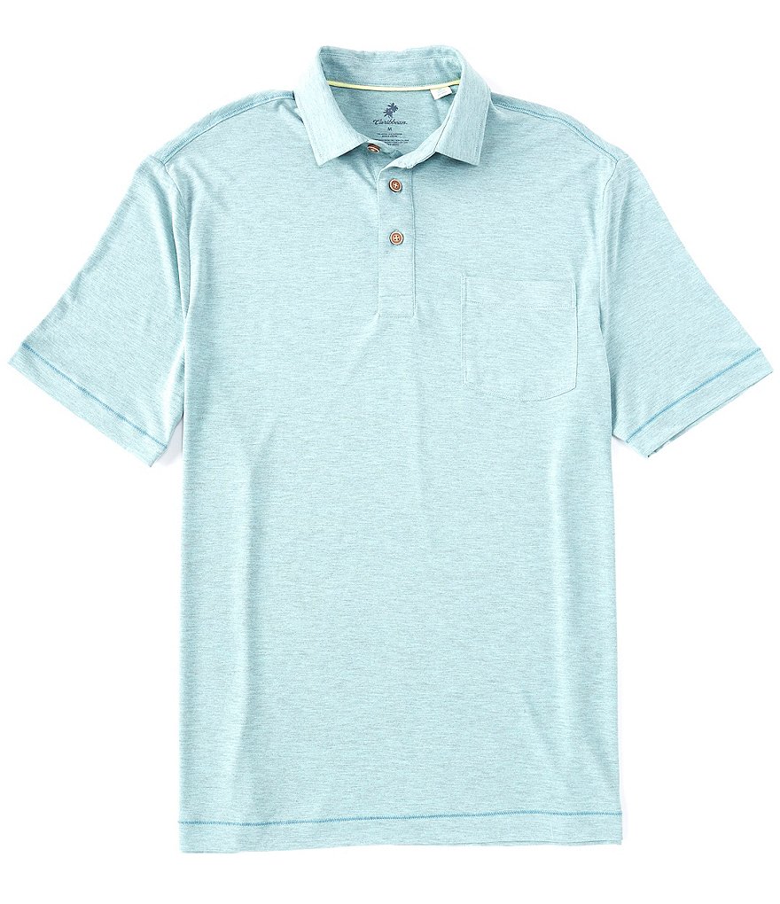 Caribbean Knit Short-Sleeve Polo Shirt