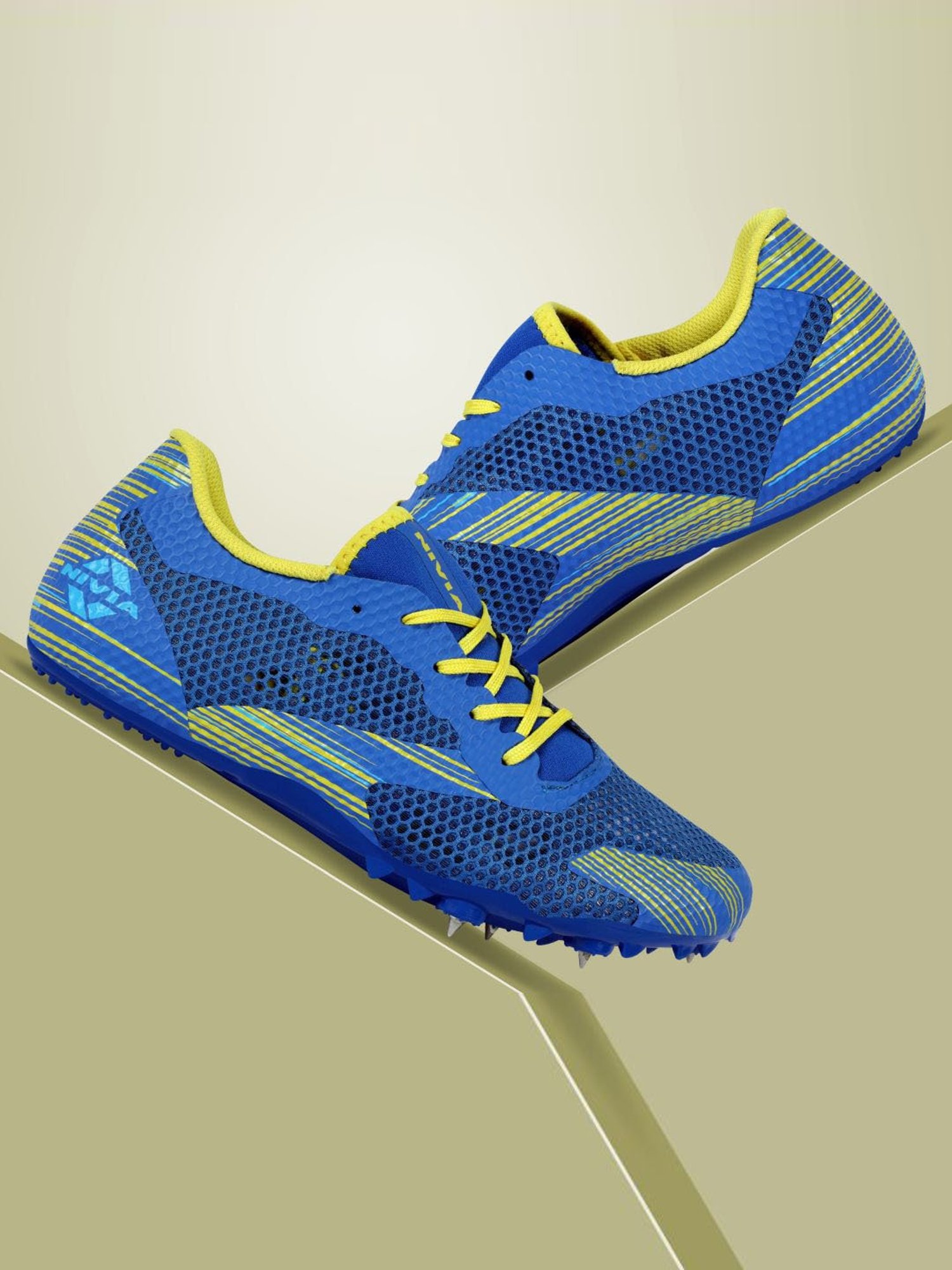 Nivia Men's Track and field-100 Blue Cricket Shoes