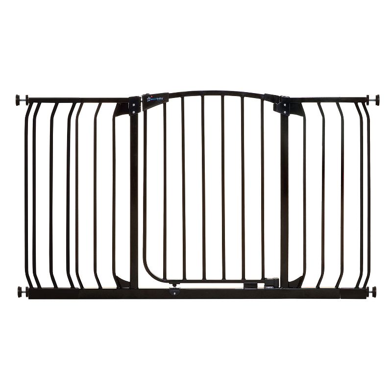 Dreambaby L790B Chelsea 38-53 Inch Wide Auto-Close Baby & Pet Wall to Wall Safety Gate with Stay Open Feature for Doors, Stairs, and Hallways, Black