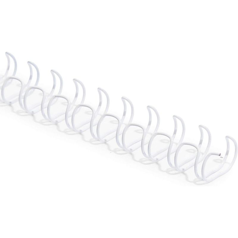 Stockroom Plus 100-Pack White Double Loop Wire Spiral Binding Coils Spines for 60 Sheets, 10.5"x5/16", 3:1 Pitch
