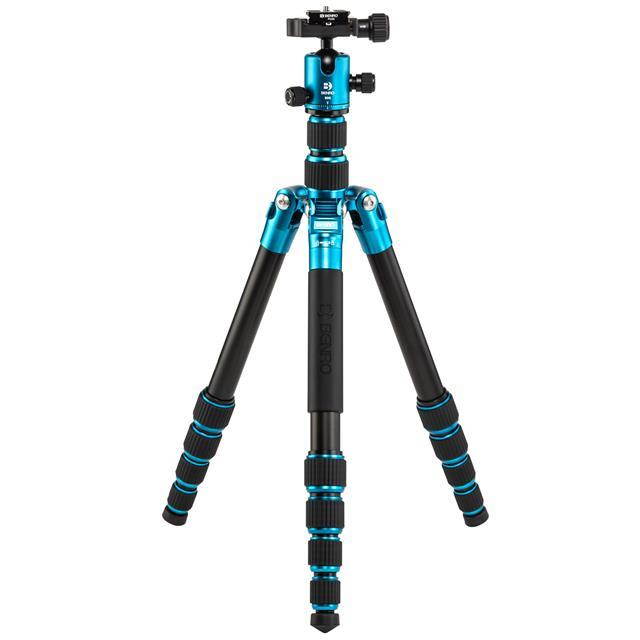 Benro Tripster Travel Aluminum Tripod/Monopod, 1 Series, Blue #FTR19AB0GBLU