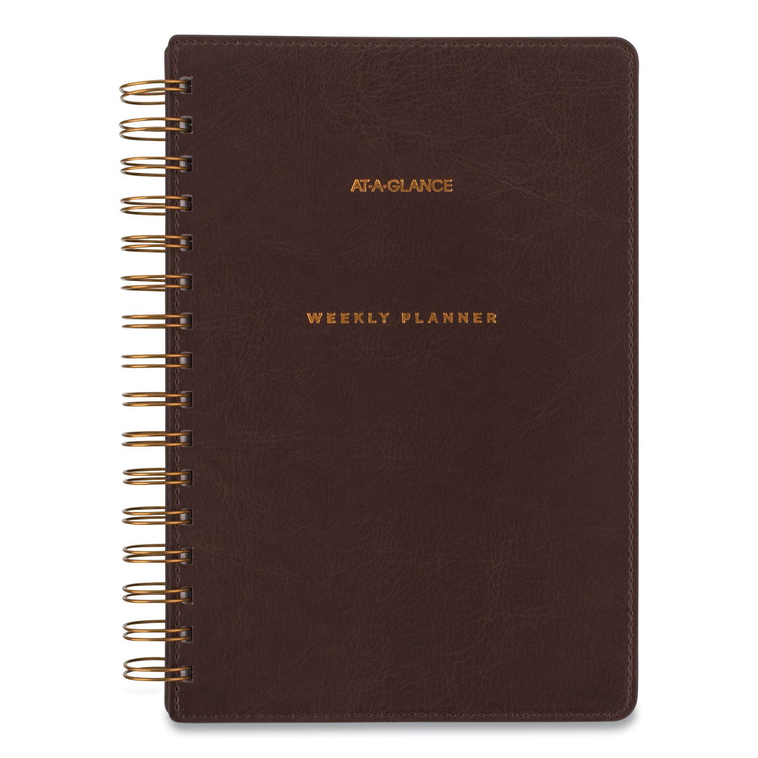 AT-A-GLANCE Distressed Brown Weekly Monthly Planner 8.5 x 5.5 2021-2022 YP20009