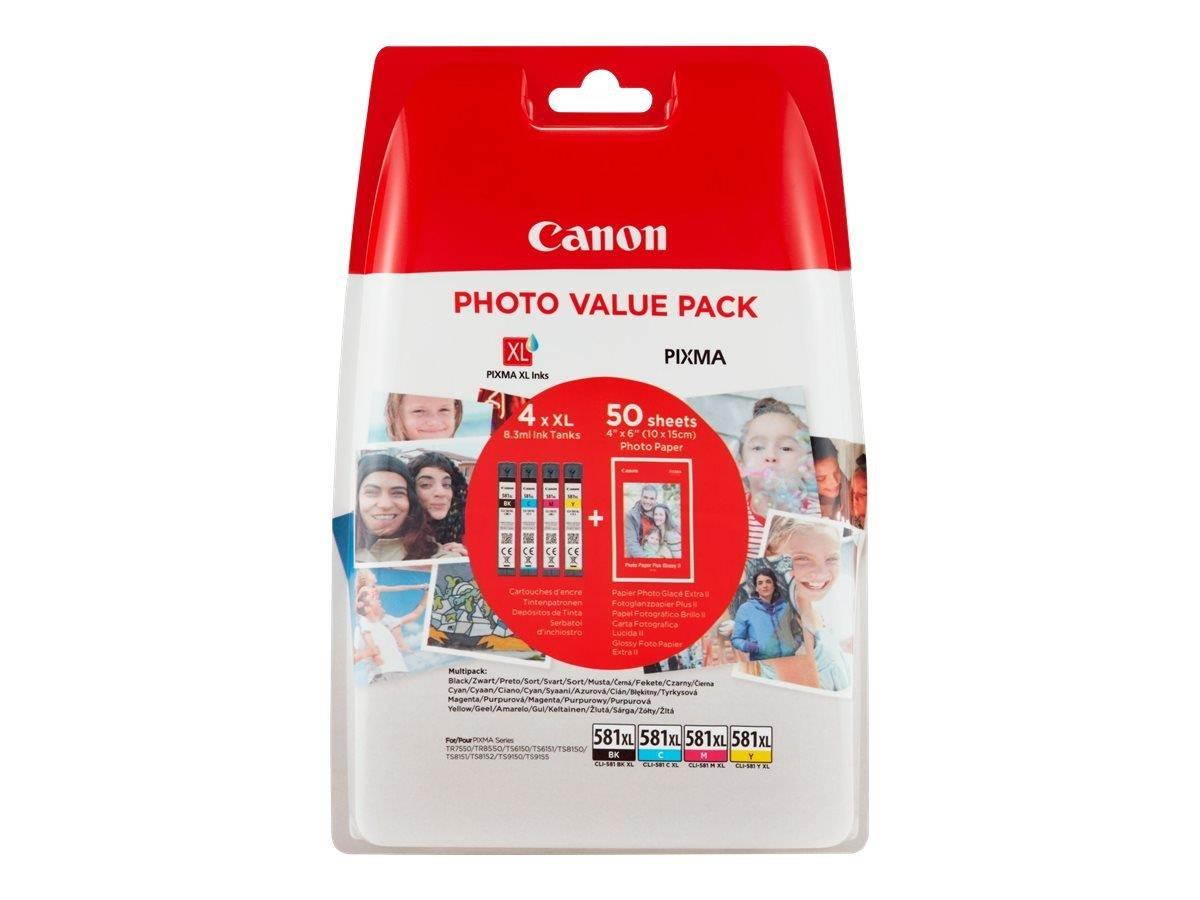 Canon CLI-581 XL Black, Cyan, Magenta, Yellow Ink Cartridge