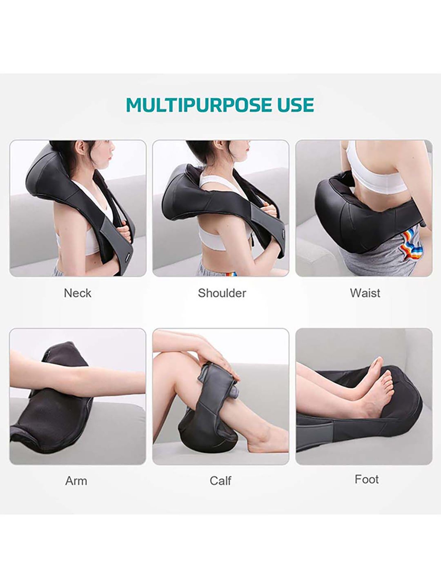 beatXP DeepHeal Neck & Shoulder Massager (Black)