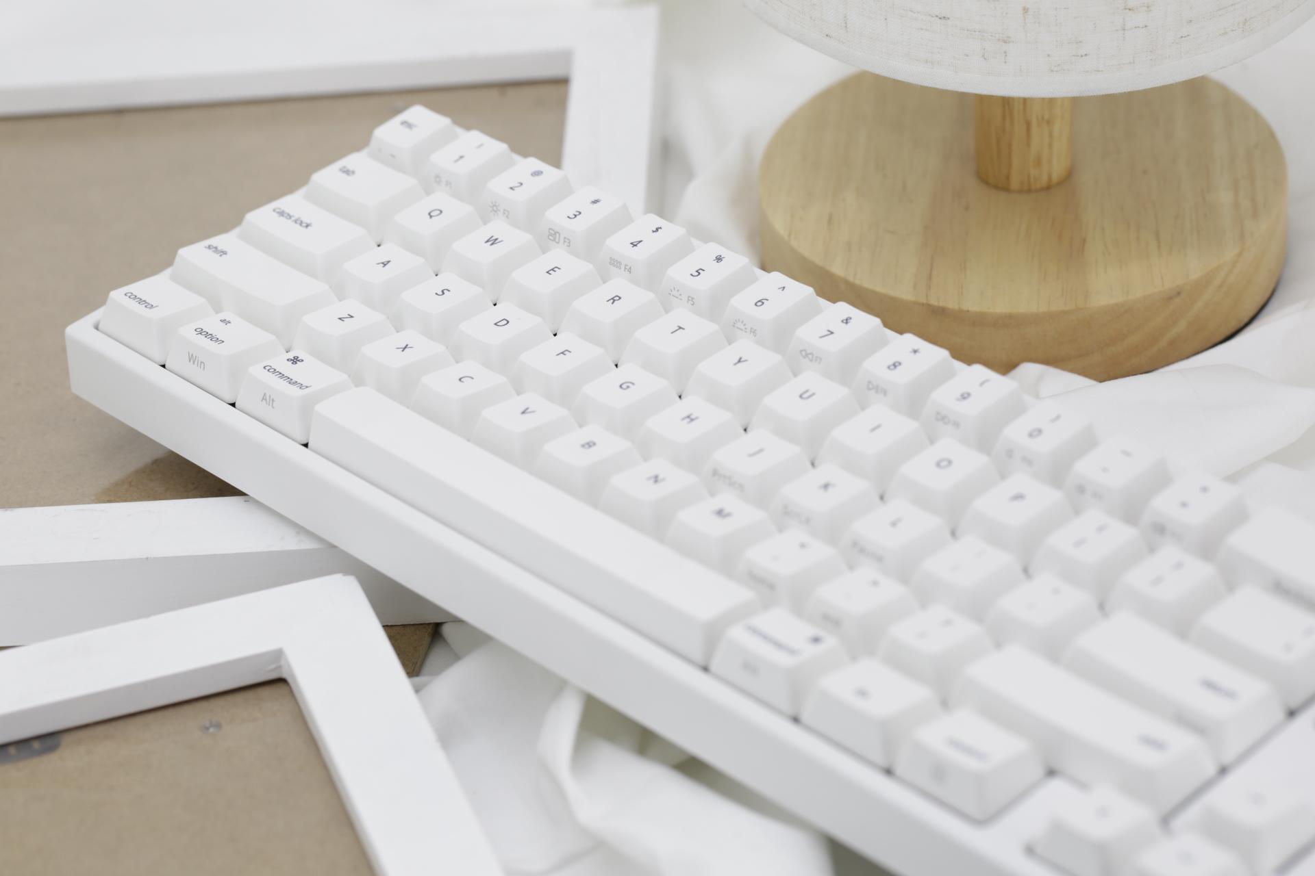 2, 60% Wired/Wireless Mechanical Keyboard (Kailh Box Brown Switch/White Case) - Full Keys Programmable - True RGB Backlit - Tap Arrow Keys - Double Shot PBT Keycaps - NKRO - 1900mAh Battery