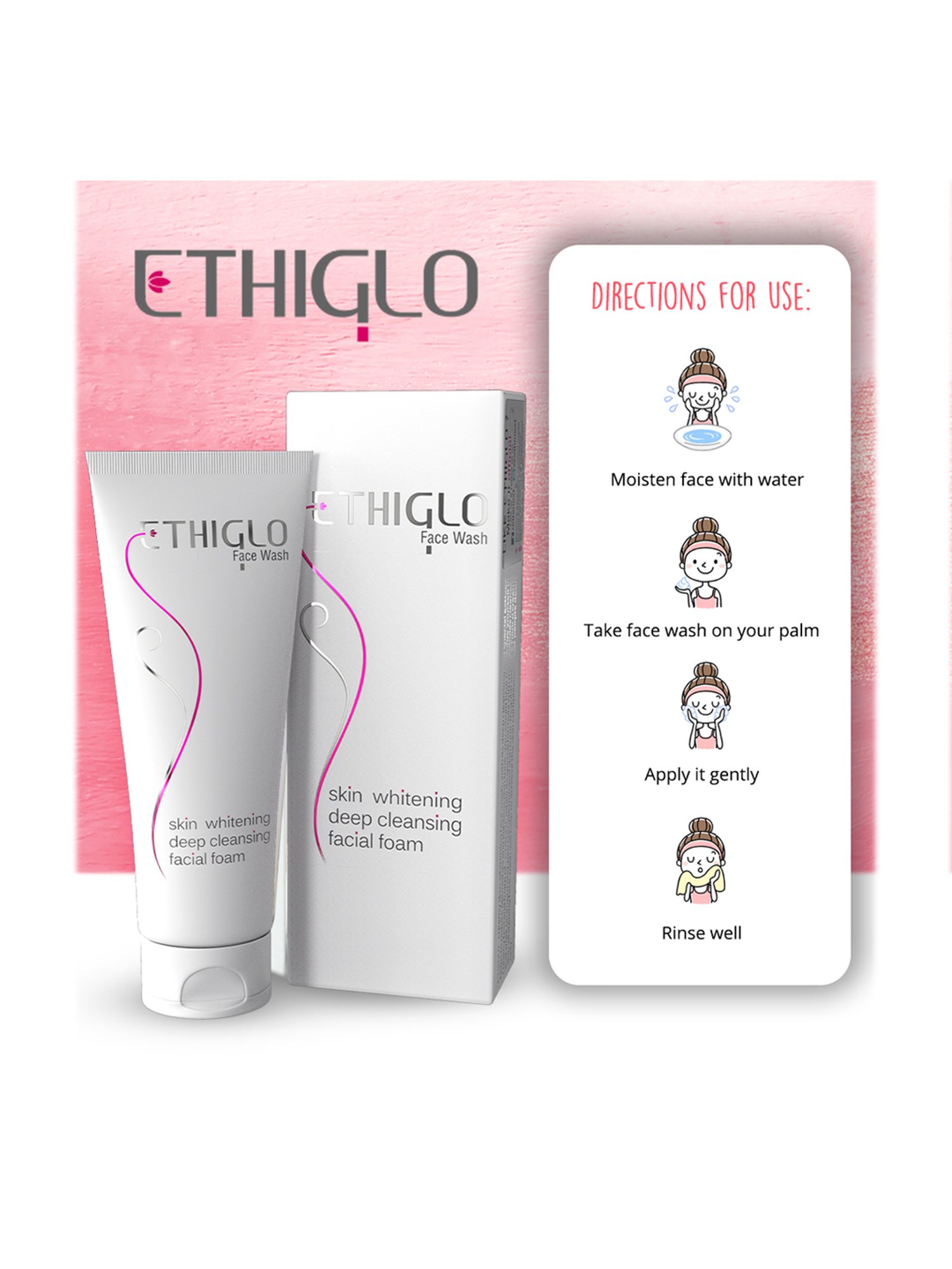 Ethiglo Skin Whitening Face Wash - Pack of 3 (200 ml Each)