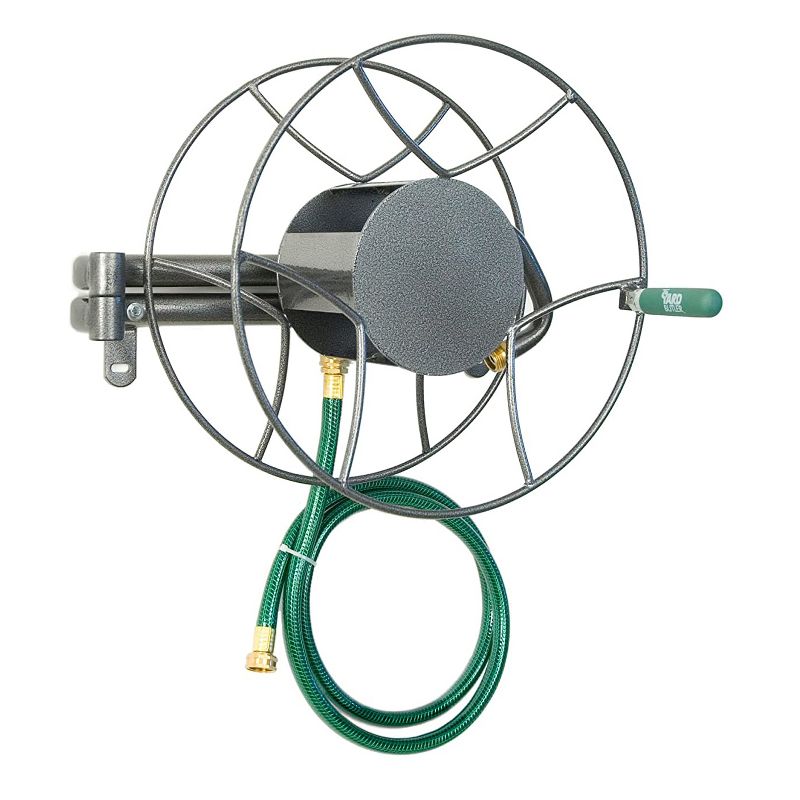 Yard Butler 100 Foot Wall Mounted Swivel Steel Construction Garden Hose Reel