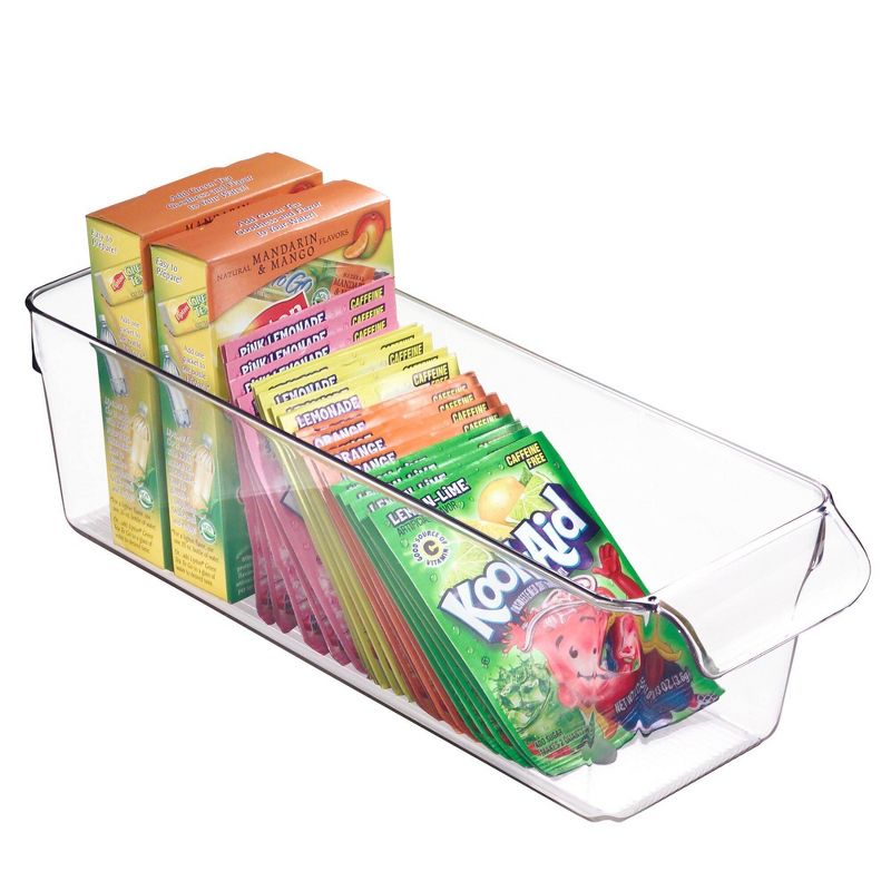 iDESIGN 4pk Linus Pullz Storage Organizer Bin Clear
