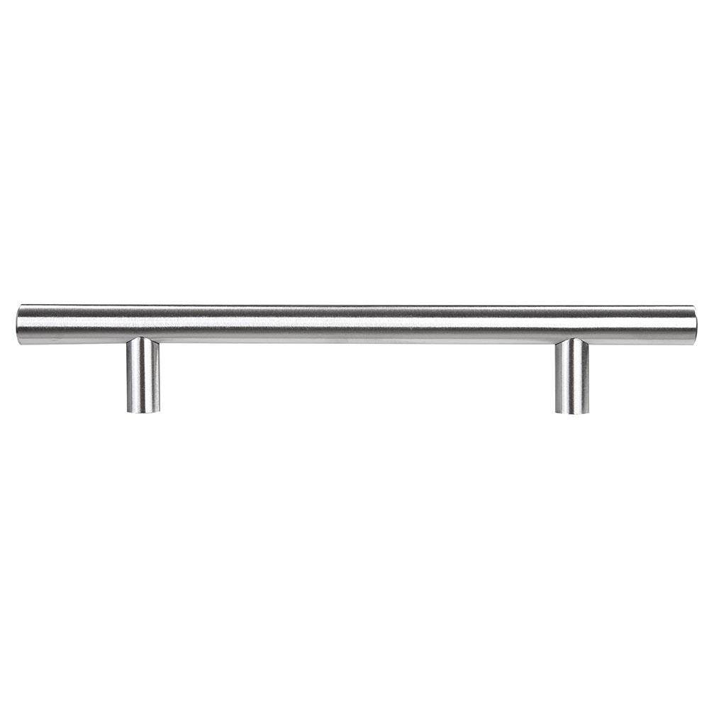 10Pcs 8" T Bar Brushed Stainless Steel Kitchen Cabinet Door Handles 5" Hole Center Drawer Pulls