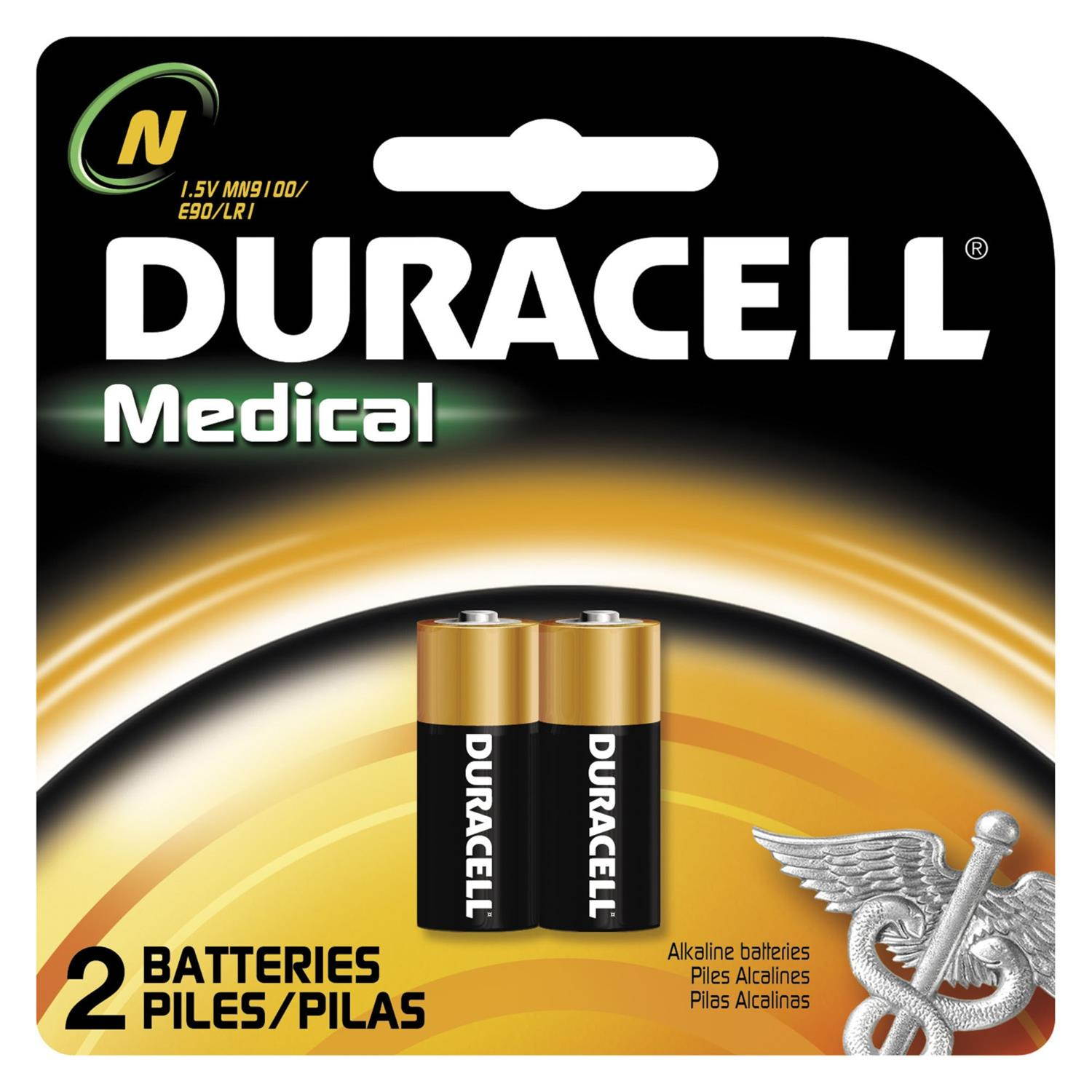 Duracell Coppertop Alkaline Medical Battery N 1.5V 2/Pk MN9100B2PK
