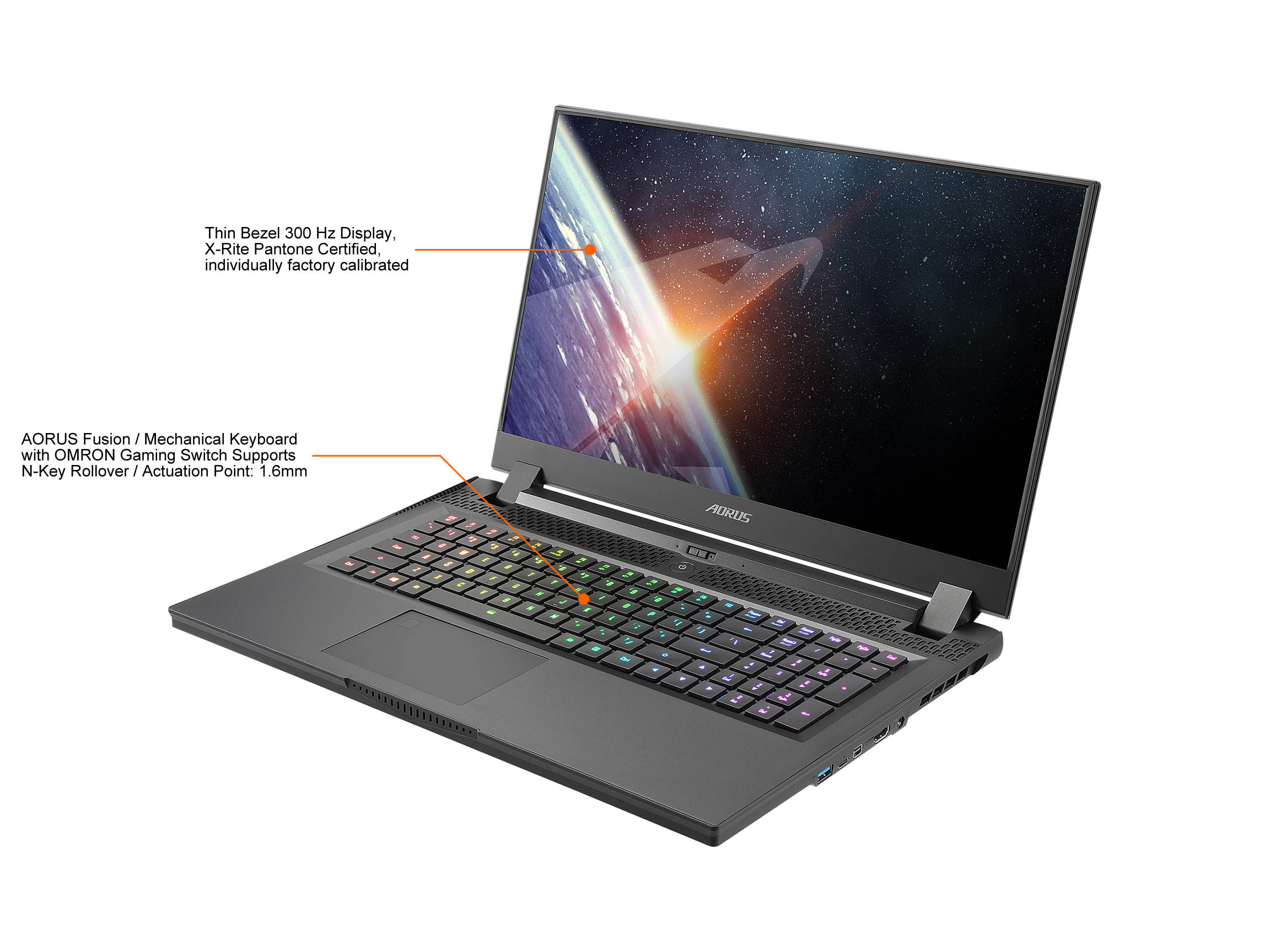 GIGABYTE AORUS 17G XD - 17.3" FHD IPS Anti-Glare 300Hz, Intel Core i7 11th Gen 11800H, NVIDIA GeForce RTX 3070, 8GB GDDR6, 16GB Memory, 512GB SSD, Win10 Home, Gaming Laptop (AORUS 17G XD-73US325SH)