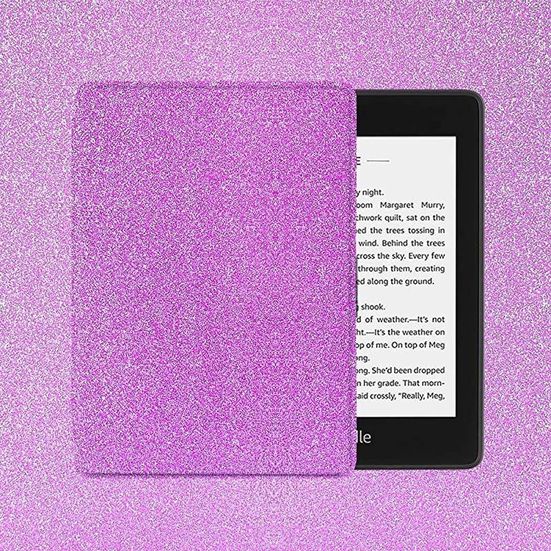 PU Leather Case for Allnew Kindle Paperwhite 10th Gen 2018 Release onlyWill Not fit Prior Gen Kindle Devices Shinning Purple