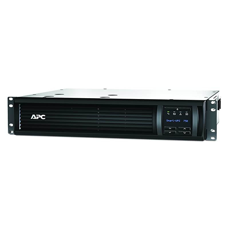 750VA Smart UPS with SmartConnect, SMT750RM2UC Rack Mount UPS Battery Backup, Sinewave, AVR, 120V, Line Interactive Uninterruptible Power Supply Black