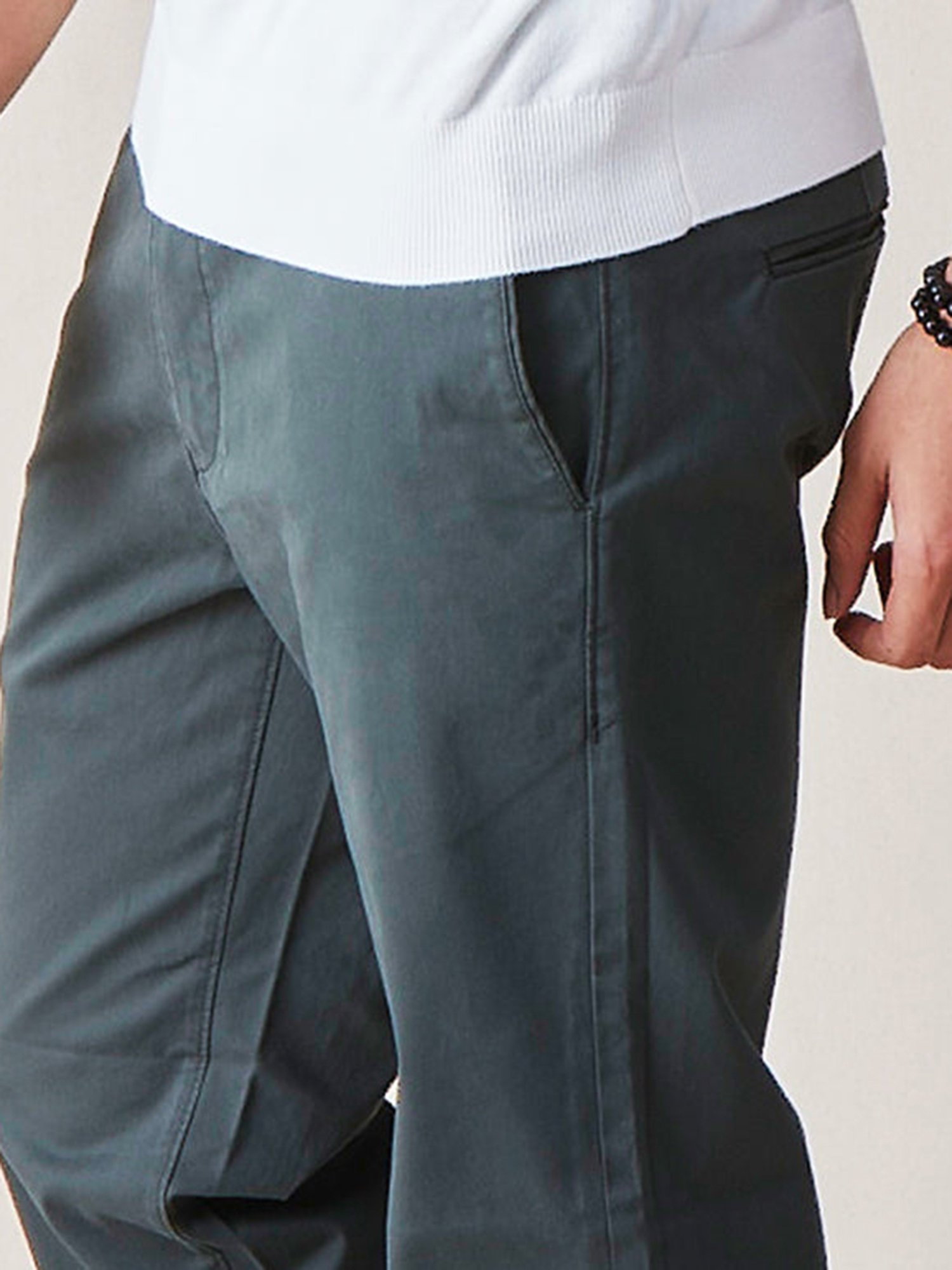 MinusOne Teal Blue Regular Fit Chinos