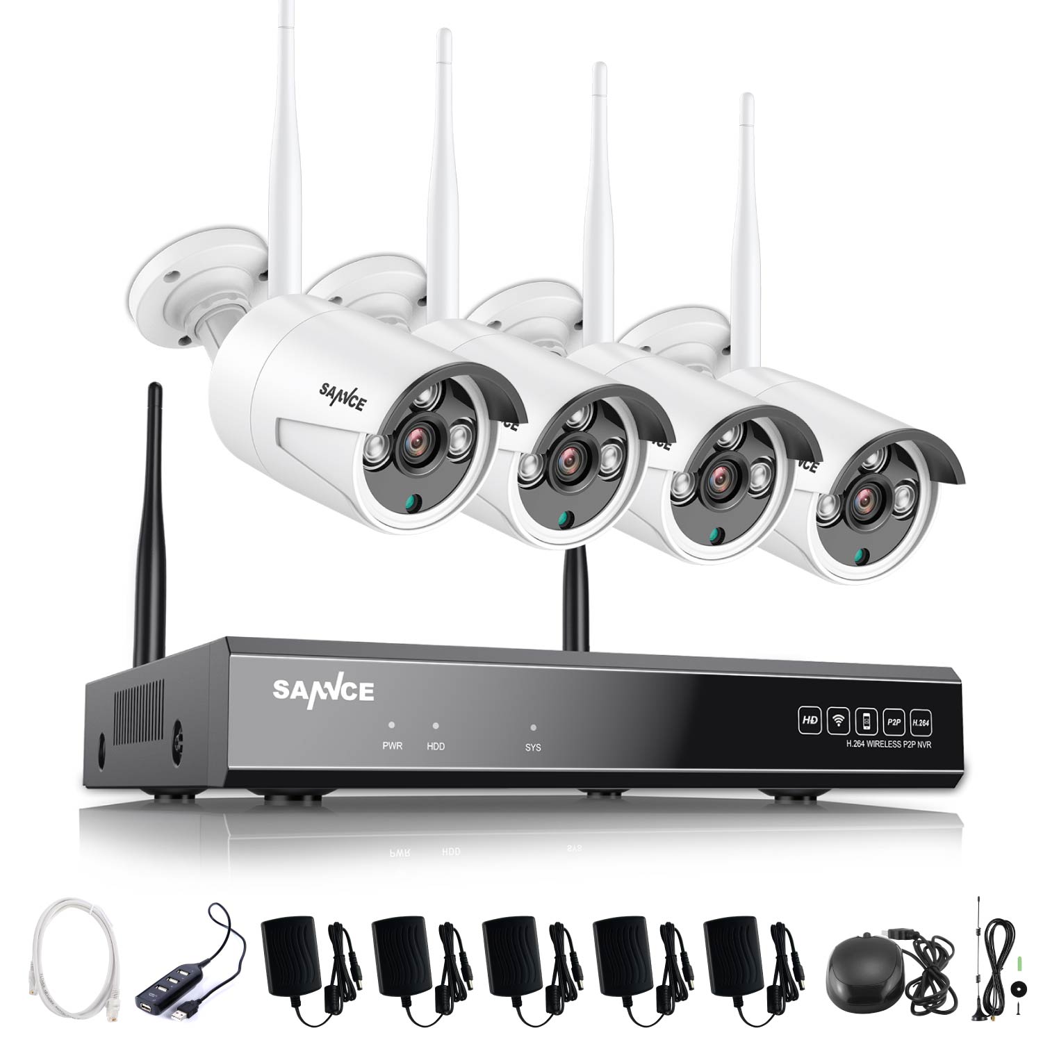 SANNCE 1080p FHD Wireless Security Camera System Effortless Surveillance Solution for Your Home and Business