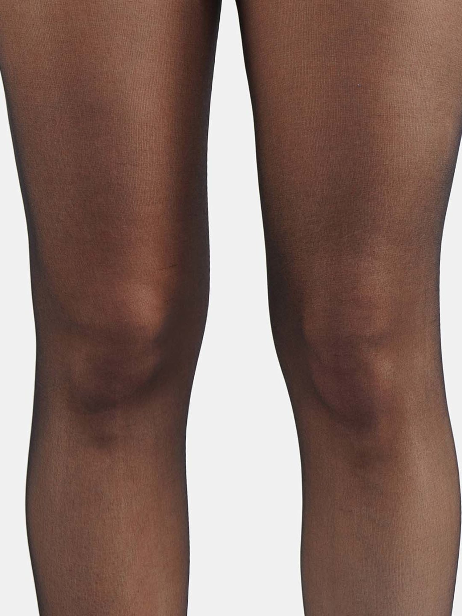 Secrets By ZeroKaata Beige & Black Plain Pantyhose Stockings - Pack Of 2
