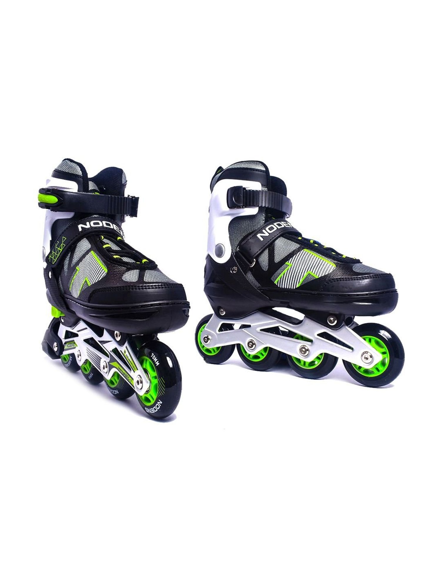 NODENS Black & Green Adjustable Inline Skates