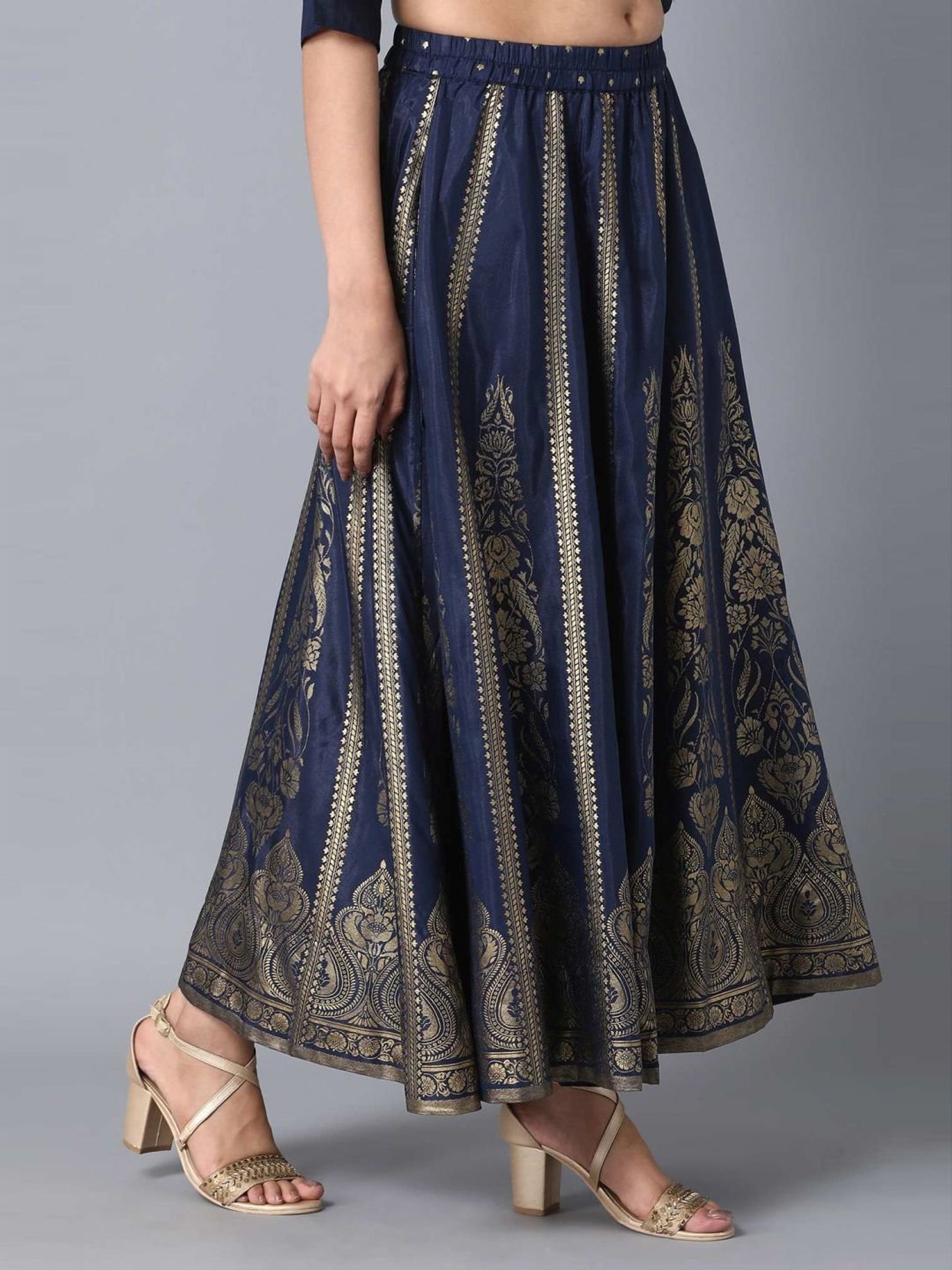 Elleven Navy Printed Skirt