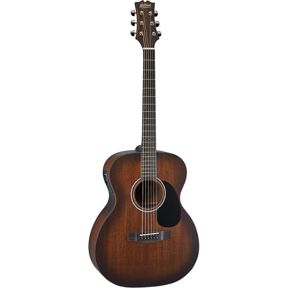 Mitchell T333E-BST Solid Mahogany Auditorium Acoustic-Electric Guitar Edge Burst