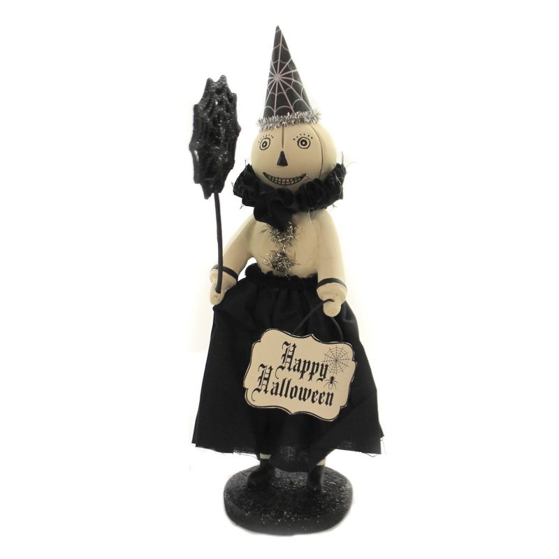 Heather Myers 9.0" Pumpkinetta Pumpkin Head Spider Web  -  Decorative Figurines