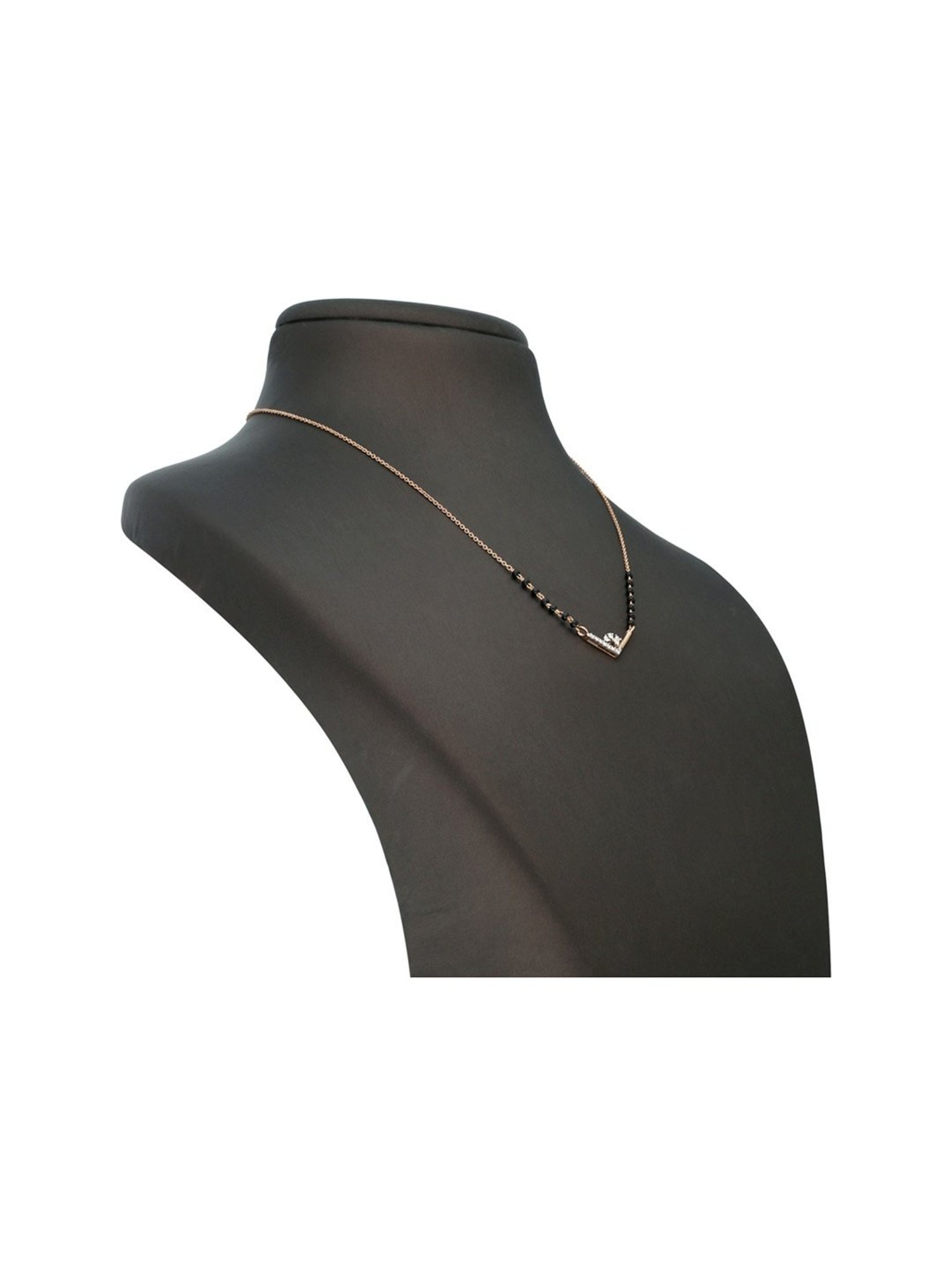 Malabar Gold and Diamonds 18k Rose Diamond Short Mangalsutra