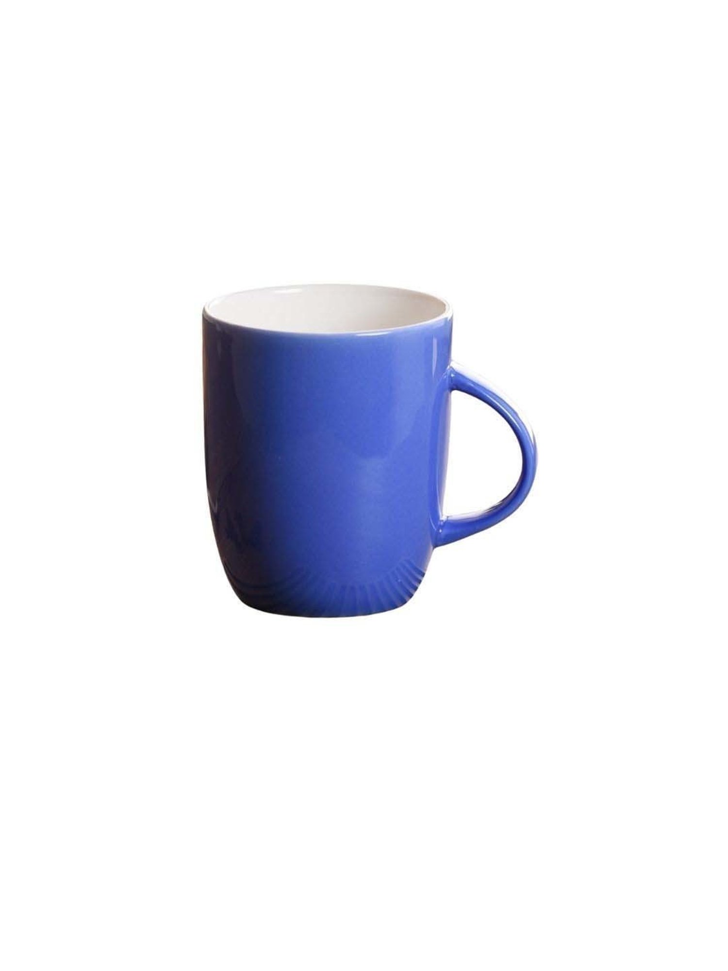Clay Craft Fine Blue & Yellow Ceramic Milk Mug (0.34 L) - Set of 2