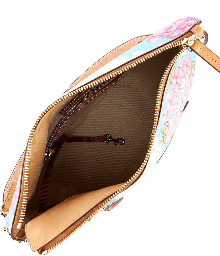 Dooney & Bourke Signature Hydrangea Monogram Collection Floral Hobo Bag