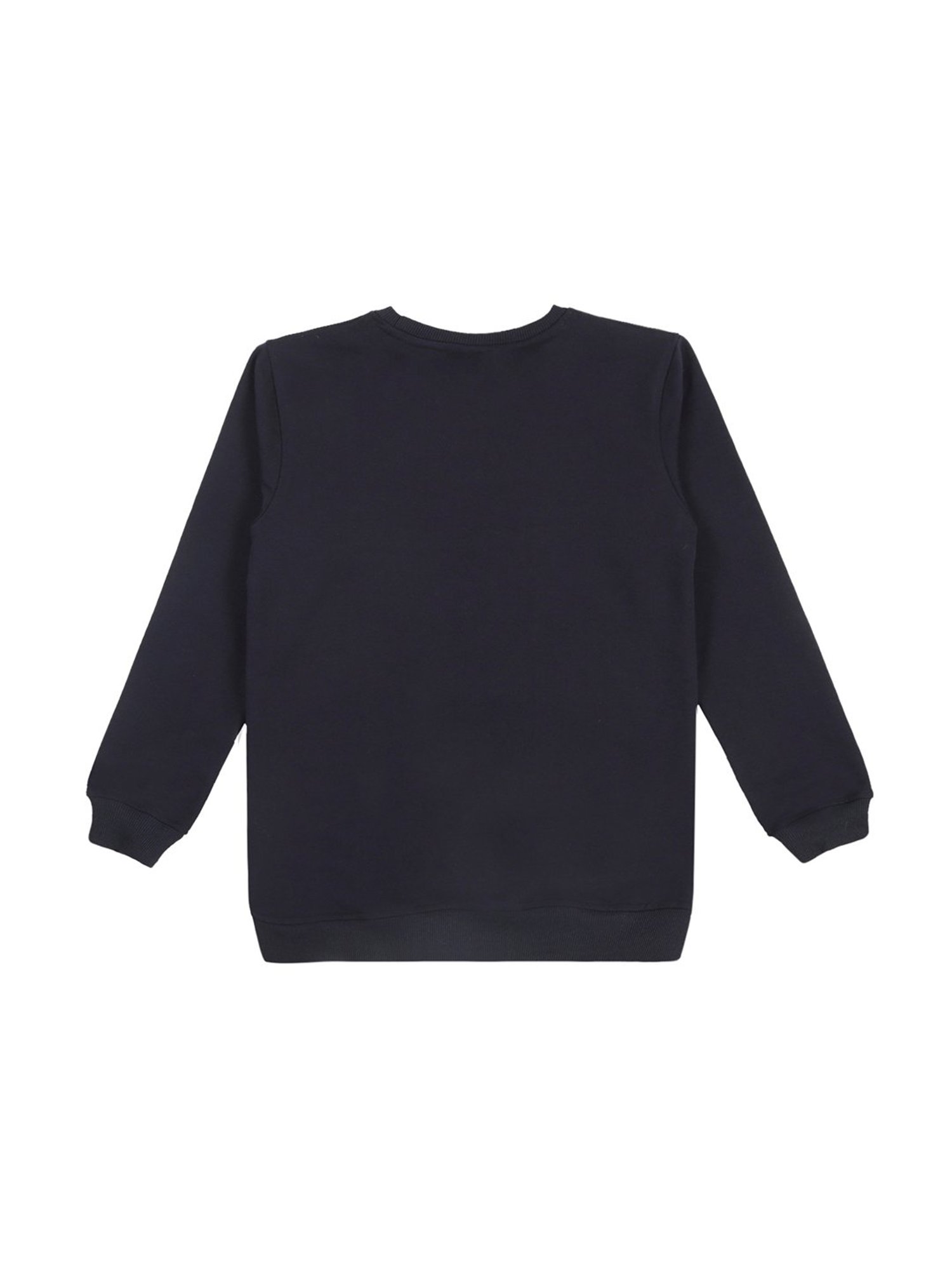 Cavio Boys Navy Printed Full Sleeves T-Shirt