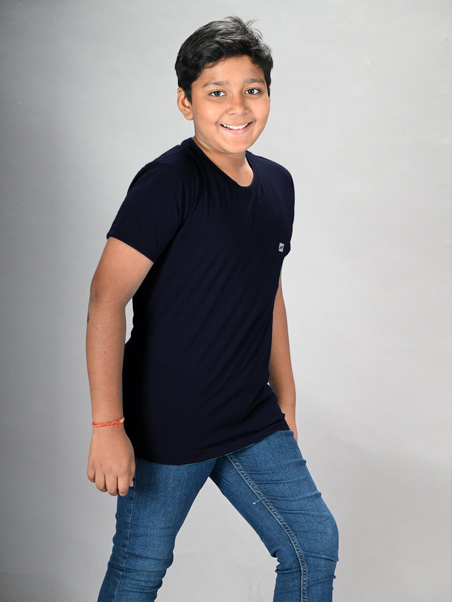 Lux Nitro Boys Blue & Black Solid T-Shirt (Pack Of 3)