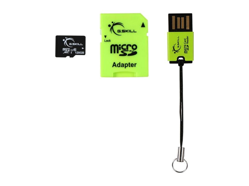 G.Skill 64GB microSDXC UHS-I/U1 Class 10 Memory Card with Adapter (FF-TSDXC64GA-U1)