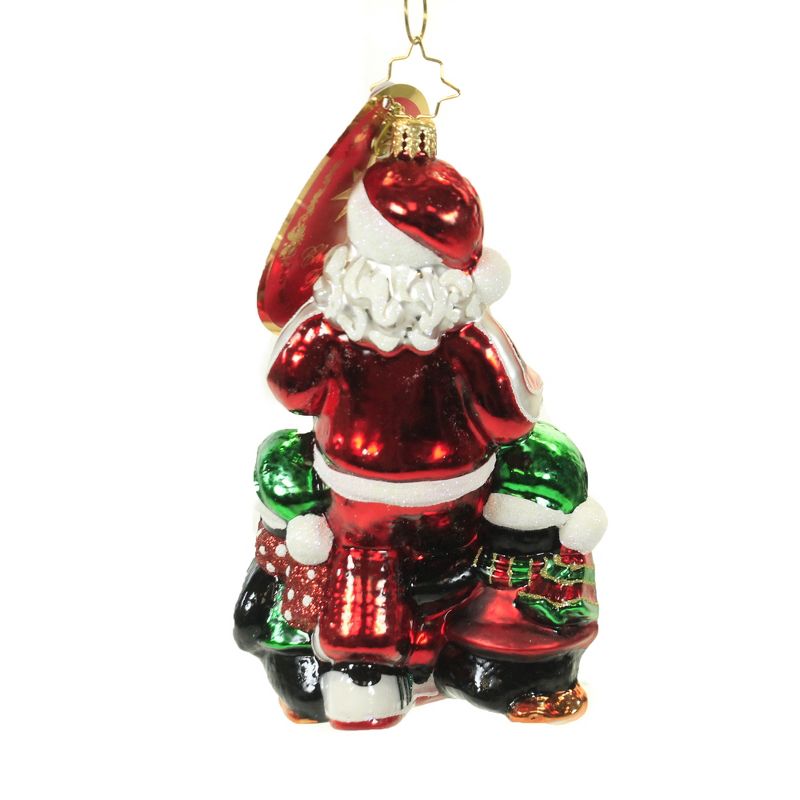 Christopher Radko 5.5" Santa In Sweats Ornament Dec 25 Christmas  -  Tree Ornaments