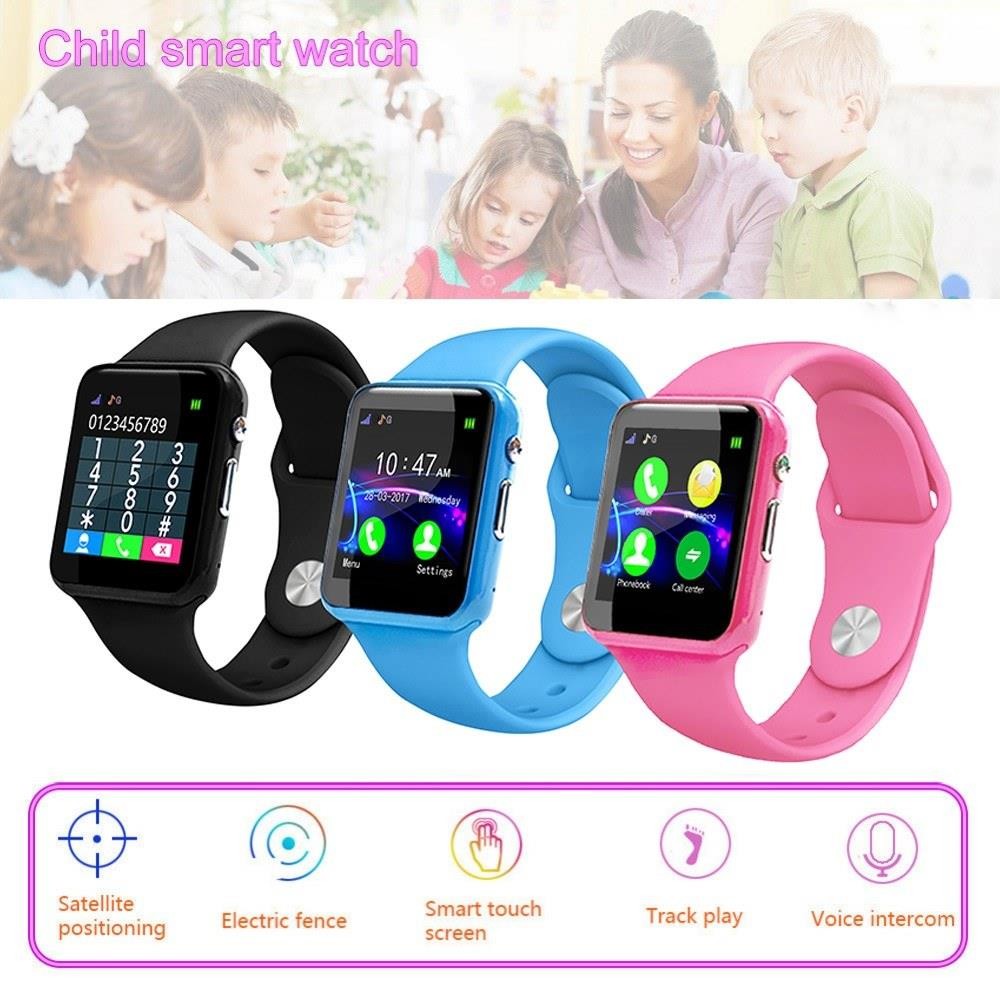 Kids Smart Watch Children Tracker Smartwatch with Camera Anti Lost for IOS Android BT Cell Phone Touch Screen Pedometer Sleep Monitor Calendar Pink
