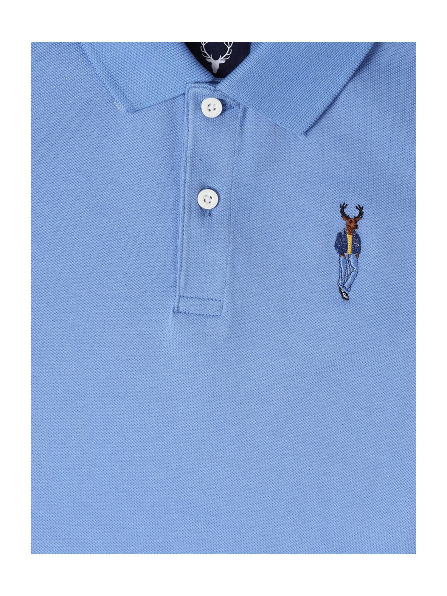 Allen Solly Junior Yellow Logo Print Polo T-Shirt