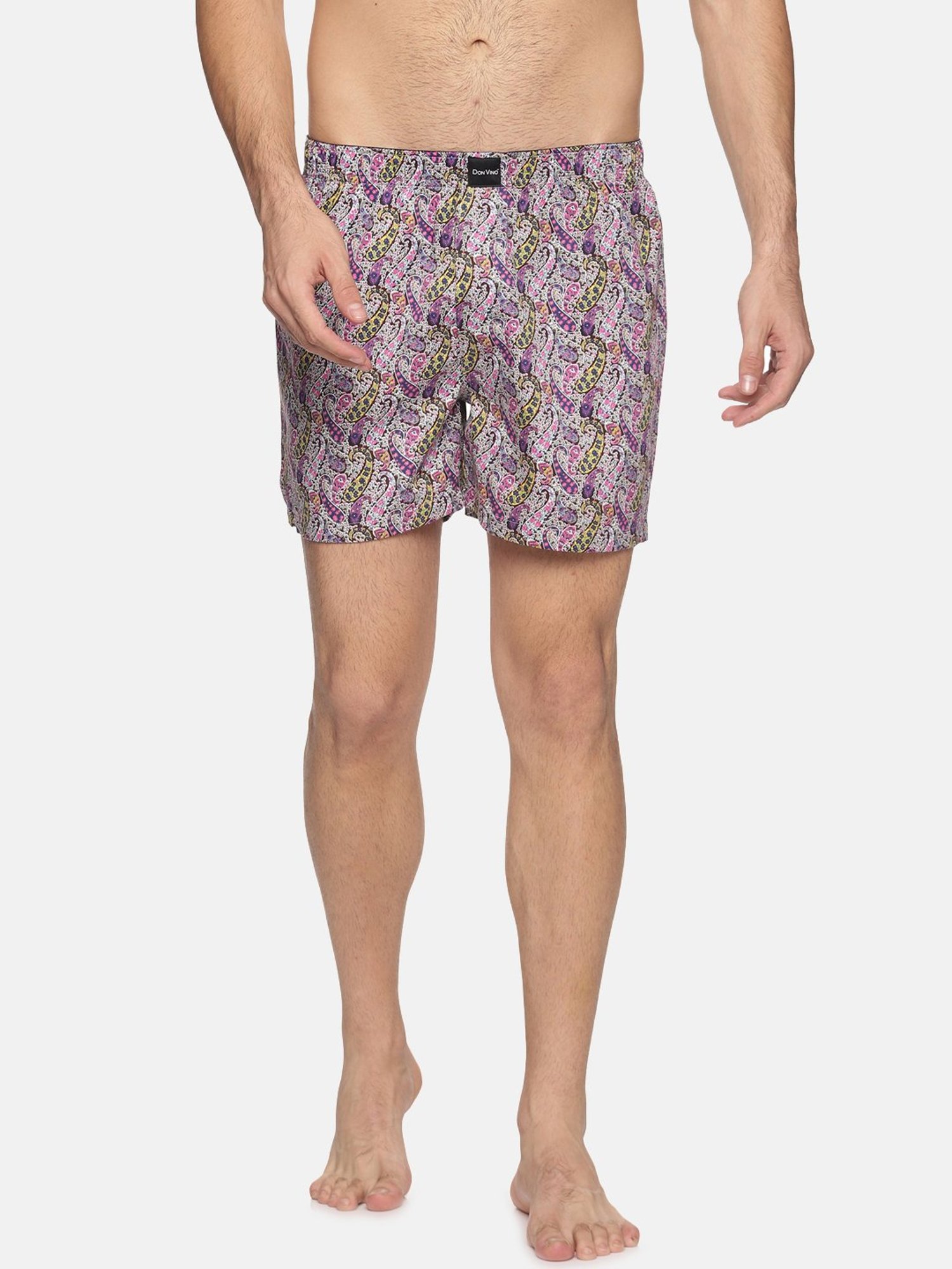 Don Vino Purple Regular Fit Printed Boxers