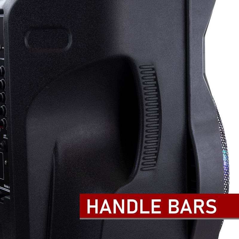 beFree Sound 15 Inch Bluetooth Rechargeable Party Speaker With Illuminating Lights