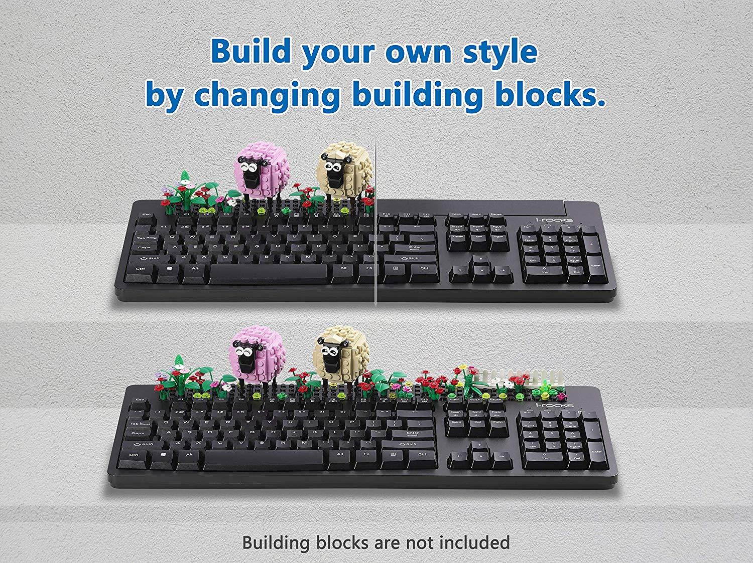 i-Rocks IRK77RP-BK 2.4GHz RF Wireless Multimedia Keyboard Mouse Combo for PC (Black)